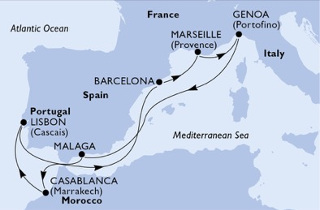 Nyugat-mediterrán körút Lisszabonból