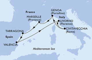 Mediterrán varázslat - csoportos MSC tengeri hajóút - OTP Travel Utazási Iroda
