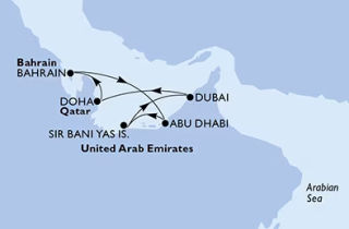 Az Emirátusok, Katar és Bahrein - csoportos tengeri hajóút - OTP Travel Utazási Iroda
