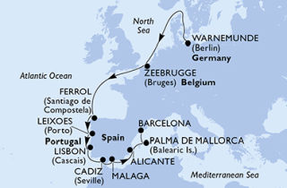 Genovától Hamburgig - Európa legjava - csoportos tengeri hajóút magyar idegenvezetővel