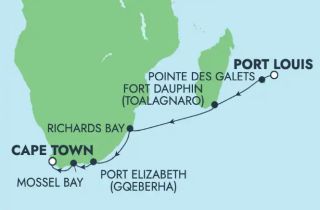 Mauritiustól – Dél-Afrikáig a Norwegian Dawn fedélzetén - csoportos tengeri hajóút - OTP Travel Utazási Iroda