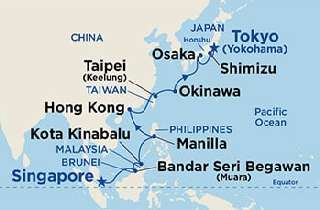 Borneó és Japán hajóút