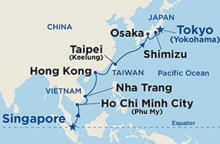 Szingapúról Tokióig délkelet-ázsiai hajóút OTP Travel