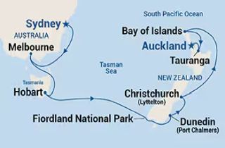 Ausztrália - Új-Zéland – Fidzsi-szigetek csoportos hajóút OTP Travel Utazási Iroda