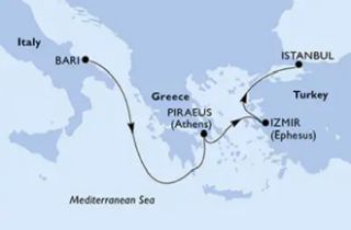 BAritól Isztambulig - csoportos MSC tengeri hajóút - OTP Travel Utazási Iroda