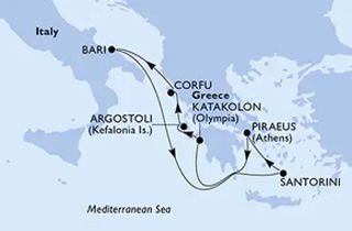 Mediterrán nyár – Bari és a görög szigetek - csoportos MSC tengeri hajóút - OTP Travel Utazási Iroda
