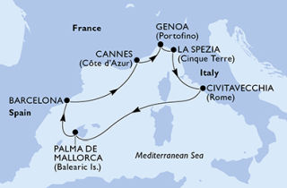 Mediterrán gyöngyszemek - csoportos MSC tengeri hajóút - OTP Travel Utazási Iroda