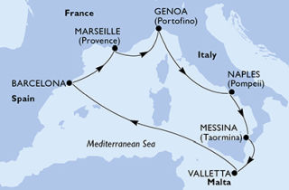 Mediterrán szépségek Barcelonából - csoportos MSC tengeri hajóút - OTP Travel Utazási Iroda